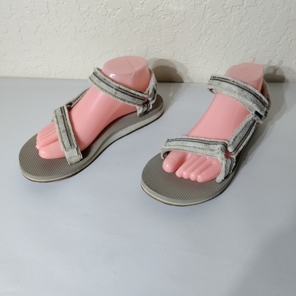 Teva Shoes - Teva Original Universal Sandals Women's 8 Gray White Striped 1106329